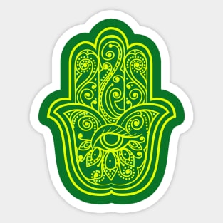 Hamsa Hand amulet. Hand of Fatima Sticker